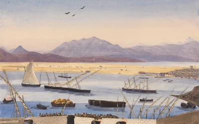 Part of the Bay of Gibraltar, the Spanish Lines