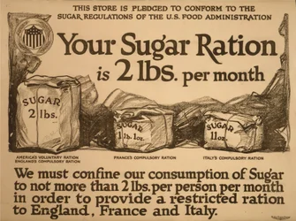 Your sugar ration is 2 lbs. per month