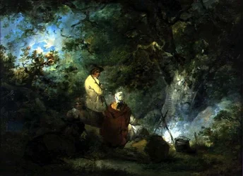 Gypsies by a Campfire