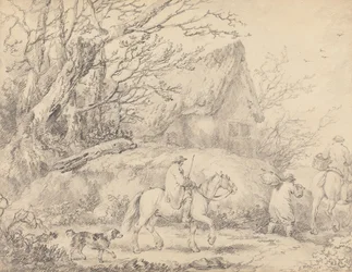 Landscape with Cottage and Figures on Horseback