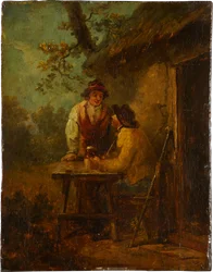 Peasants in front of a Hut