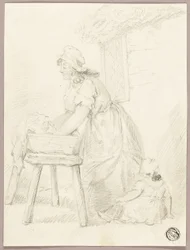 Woman Washing Clothes