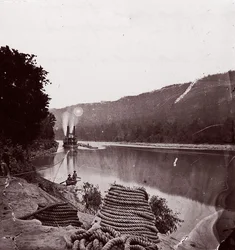 U.S. Transport in Rapids, Tennessee River The Suck - Tennessee River below Chattanooga
