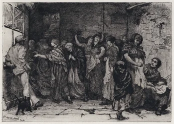 Pay-day in a Cotton Mill