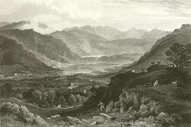 Rydal Water and Grassmere, from Rydal Park, Westmorland