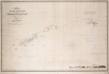 Chart of South Shetland Including Coronation Island, from the Exploration of the Sloop Dove in the Years 1821 and 1822 by George Powell Commander of the Same