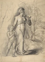 Hagar and Ishmael in the Wilderness (detail)