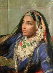 Portrait of Rani Jindan Singh, In An Indian Sari