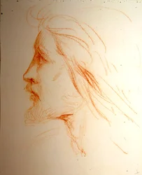 Portrait study of Samuel Palmer, c.1828-29