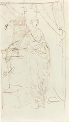 An Elegant Lady in Classical Dress