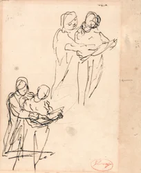 Couple Examining a Book