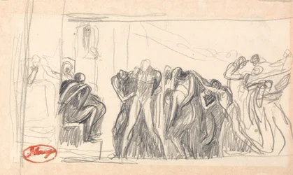 Figure Composition; Prisoner before a Judge