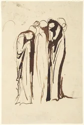 Group of Standing Figures Weeping