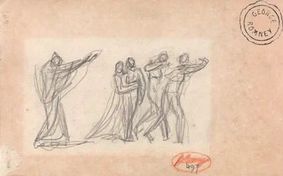 Possibly a Figure Pronouncing a Curse on a Group