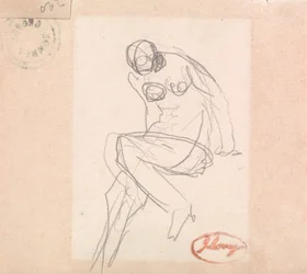 Seated Female Nude, Probably for "Susannah and the Elders"
