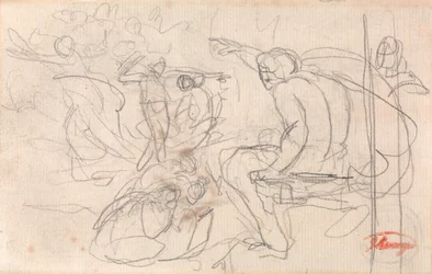 Seated Figure Pronouncing Judgment on a Kneeling Figure
