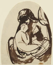 Seated Woman Holding a Child