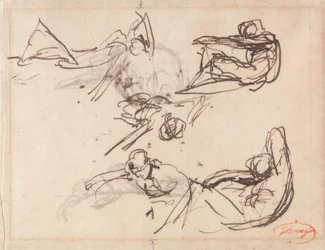 Sketches for Reclining and Prostrate Figures