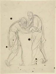 Standing Male and Female Figures Holding Infant