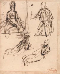 Studies for Portraits of a Man and of a Woman