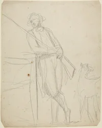 Study for a Full-Length Portrait of a Man Holding a Gun