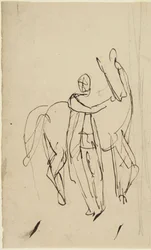 Study for a Portrait of a Man Standing with a Horse