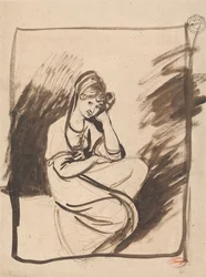 Study for the Portrait of a Lady, possibly Elizabeth, Countess of Derby