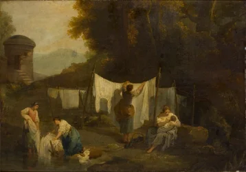 The Bleaching Grounds Peasants Washing Linen