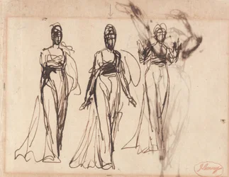 Three Studies of a Standing Woman, Possibly Circe