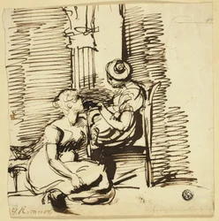 Two Women in Interior