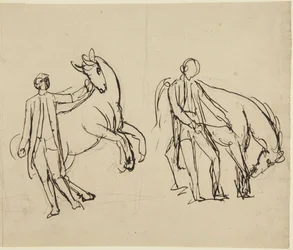 Two Studies for a Portrait of a Man with a Horse