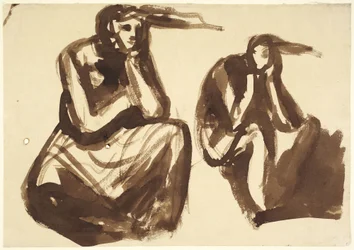 Two Studies of Medea Contemplating the Murder of Her Children