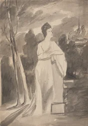 Woman at a Column