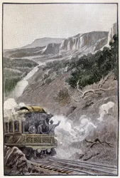 It was as beautiful as Yellowstone National Park (page 285) in "The Will of an Eccentric" by Jules Verne
