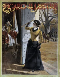 Woman in hunting outfit - in 