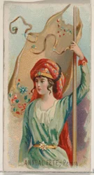 Annual Fête, Persia, from the Holidays series N80 for Duke brand cigarettes, 1890