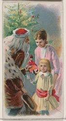Christmas, United States, from the Holidays series N80 for Duke brand cigarettes, 1890