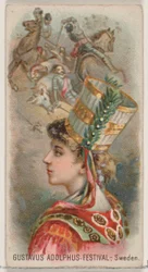 Gustavus Adolphus Festival, Sweden (from the Holidays series for Duke brand cigarettes)
