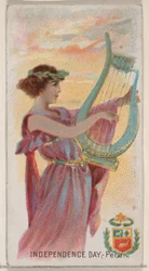 Independence Day, Peru, from the Holidays series N80 for Duke brand cigarettes