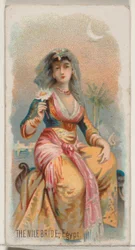 The Nile Bride, Egypt, from the Holidays series N80 for Duke brand cigarettes, 1890