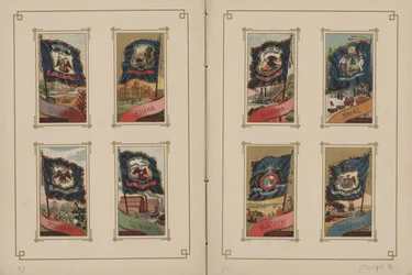 Flags of All Nations and the United States of America
