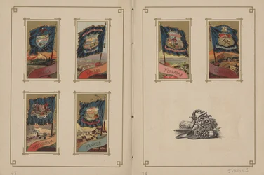 Flags of All Nations and the United States of America - Pages 35 and 36, 1887