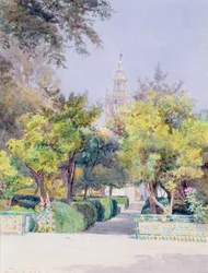 In the Garden of the Alcazar, Seville, 1893
