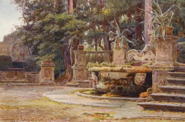 Italian Gardens: Fountain, Villa Corsini