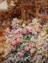 Peonies and Iris