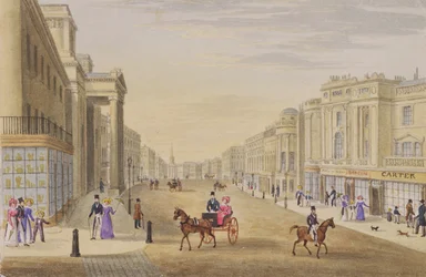 Regent Street, looking north from Hanover Street, c.1830