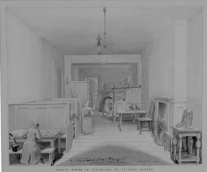Coffee House in Cleveland Street, Fitzroy Square, London