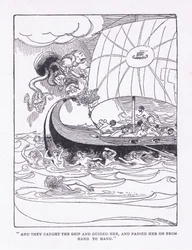 An they caught the ship and guided her, and passed her on from hand to hand, from The Heroes published by George Allen and Unwin 1929