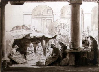 Shelling Peas, Covent Garden