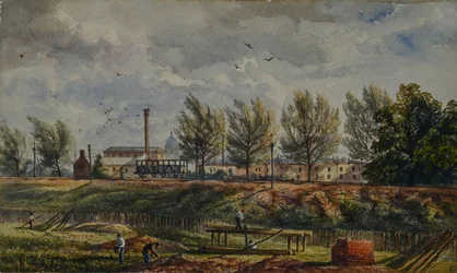 Cutting Great Northern Rail at Kings Cross, a Sketch from Nature